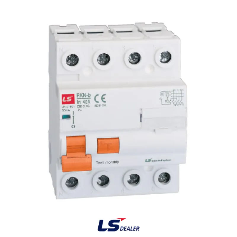 ls-rccb-rkn-3pn-40a-300ma -کلید حفاظت جریان نشتی (محافظ جان ) RCCB ال اس سریRKN - سه پل+نول - 40A - 6KA - 300mA - Image 1